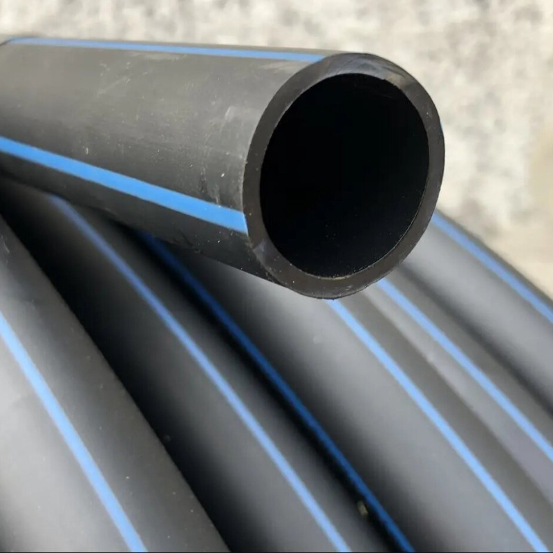 Труба Ду 110 х 6.6 ПЕ 100  (чорні з синьою полосою)